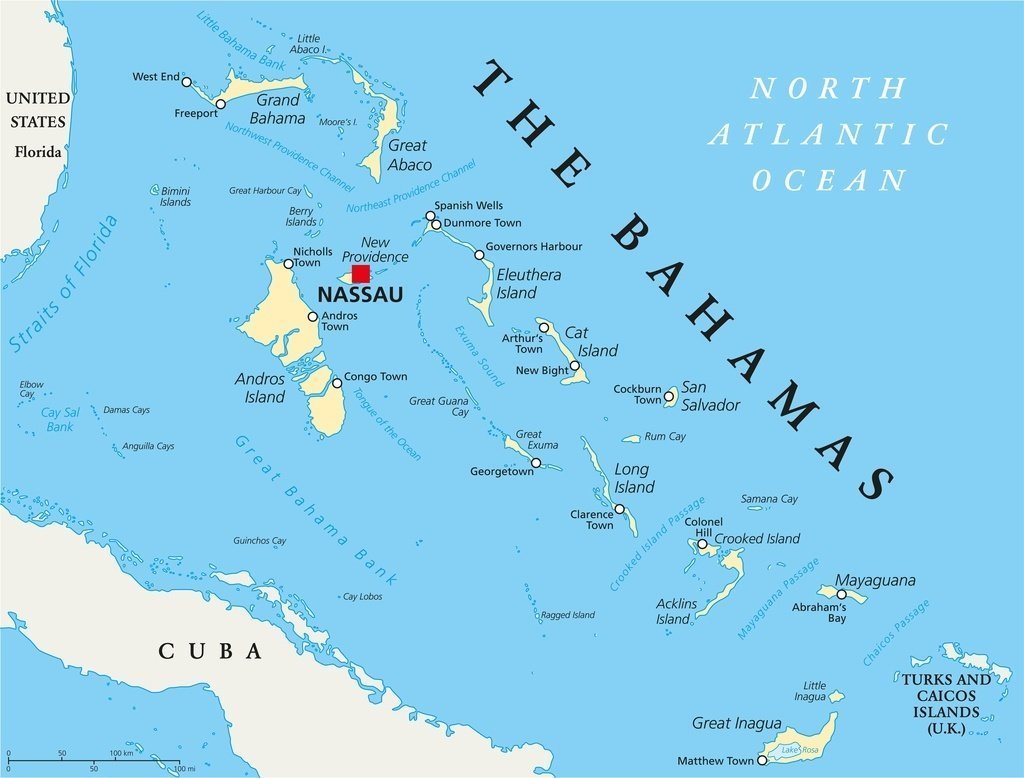 The Bahamas map